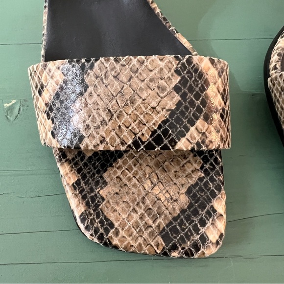 Stella McCartney Vegan Snakeskin Heeled Open Toe Sandals 38 - Picture 3 of 9
